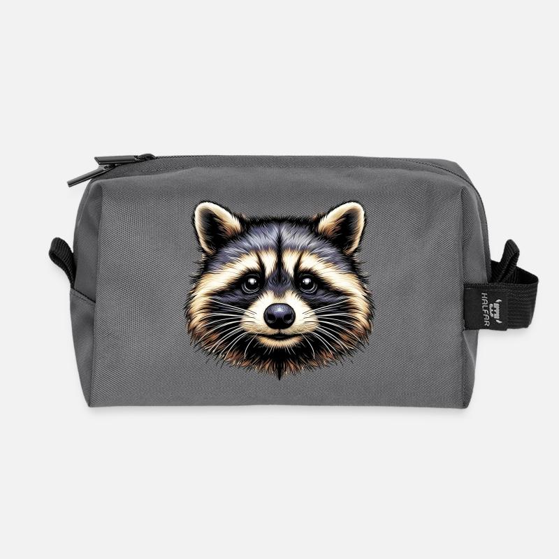 Waschbär - Recycelte Kulturtasche - Anthrazit