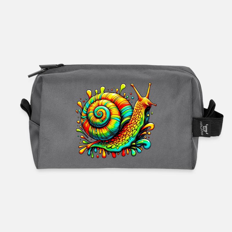 Schnecke - Recycelte Kulturtasche - Anthrazit