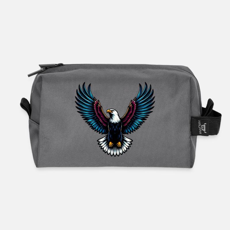 Adler - Recycelte Kulturtasche - Anthrazit
