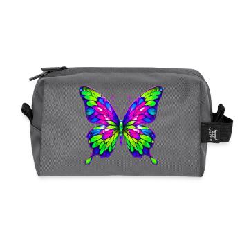 Schmetterling - Recycelte Kulturtasche - Anthrazit - Vorne