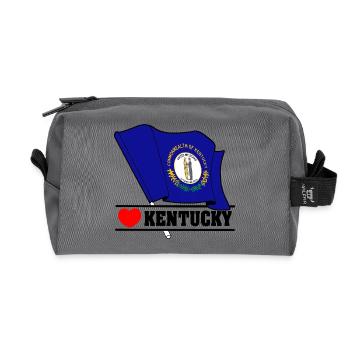 Hinweis Kentucky Herz KENTUCKY - Recycelte Kulturtasche - Anthrazit - Vorne
