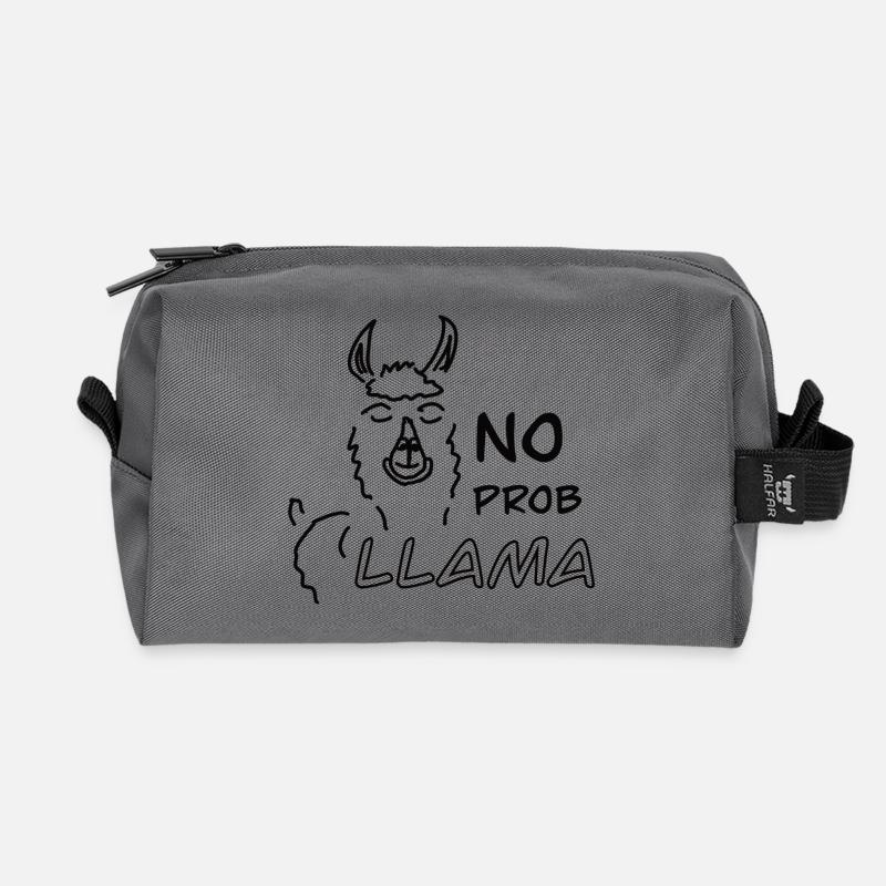 No Prob LLAMA - Recycelte Kulturtasche - Anthrazit