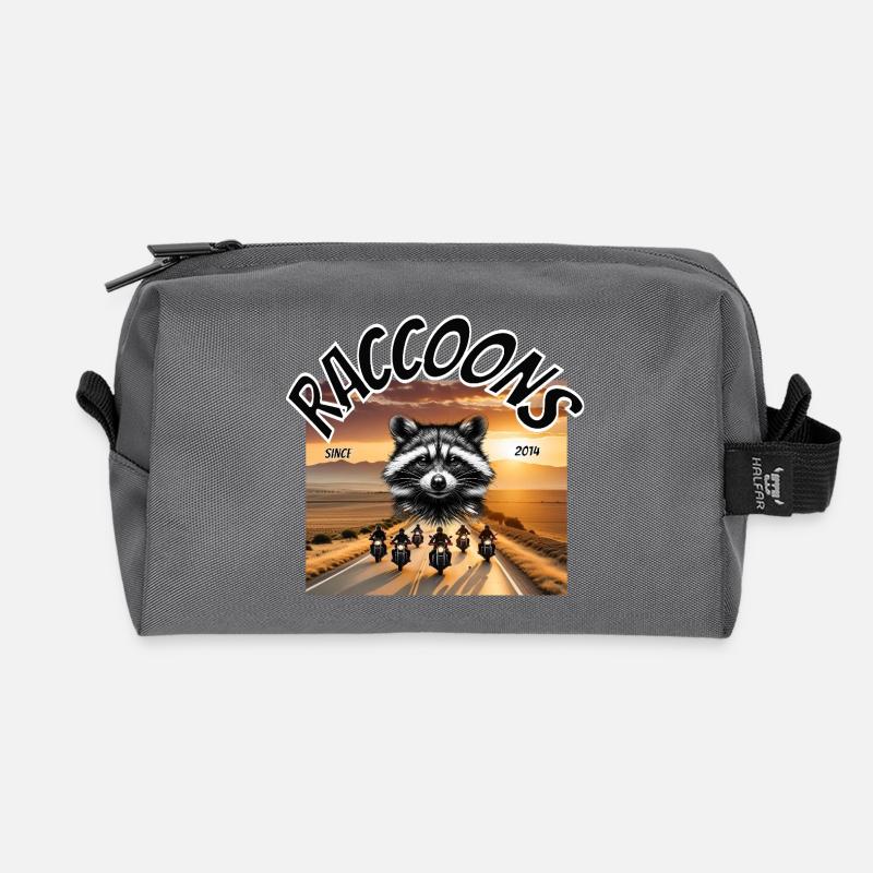 Raccoons - Recycelte Kulturtasche - Anthrazit