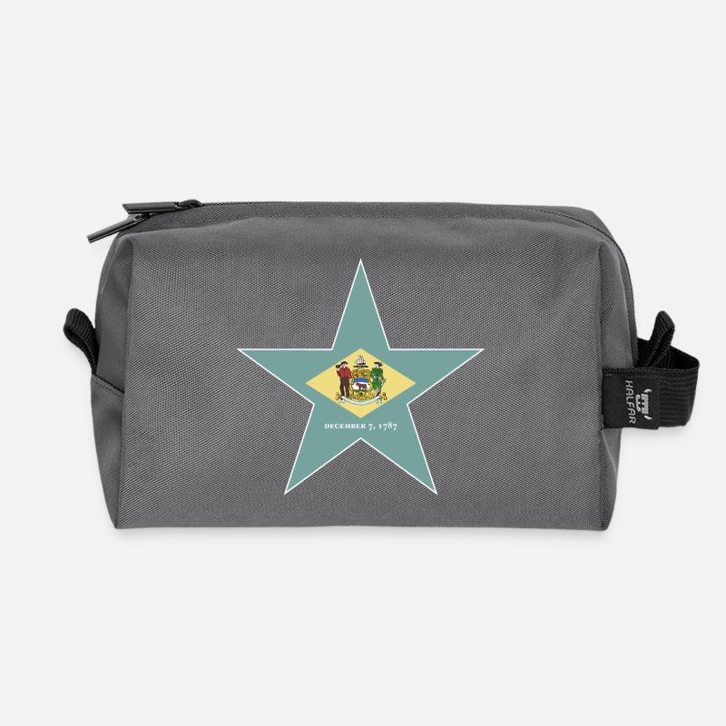 Delaware Fan T-Shirt – Küste & Charme - Recycelte Kulturtasche - Anthrazit