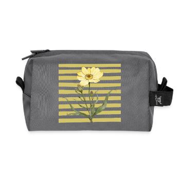 La floraison - Floraison - Trousse de toilette en tissu recyclé - anthracite - Devant