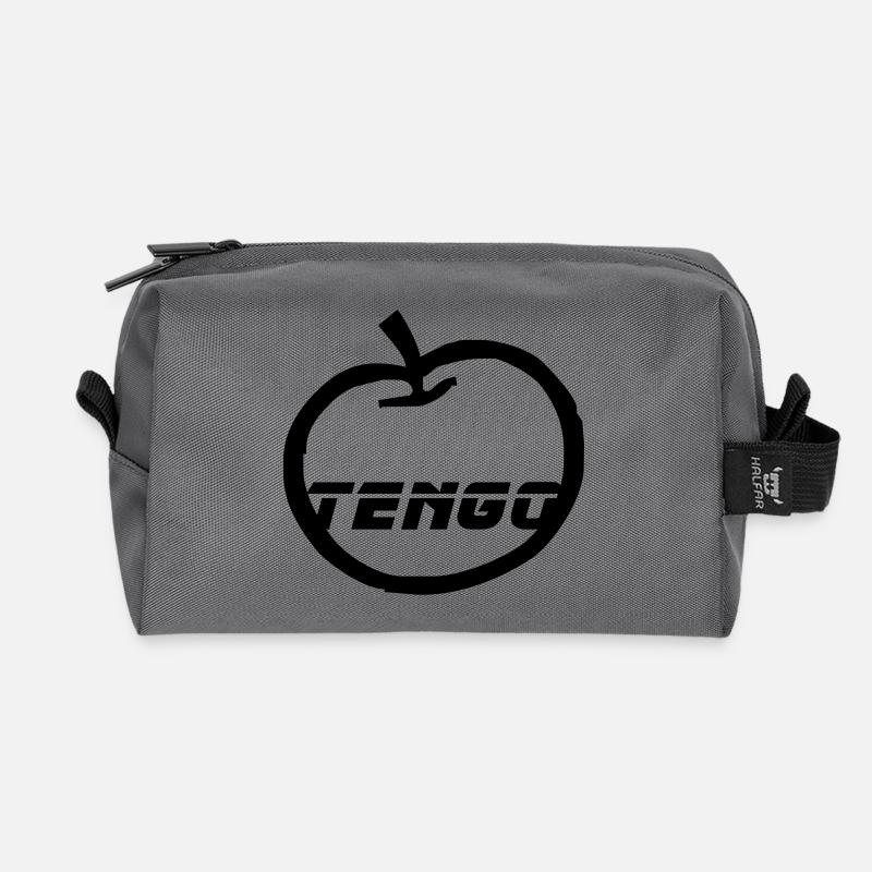 I have an apple - Recycled Toiletry Zip Bag - anthracite