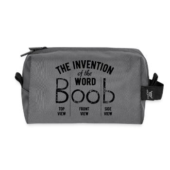 L’invention du mot boob - Fun Gift - Trousse de toilette en tissu recyclé - anthracite - Devant