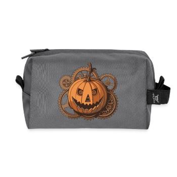 Citrouille Steampunk Mécanique Gear - Trousse de toilette en tissu recyclé - anthracite - Devant
