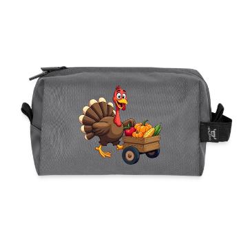 Thanksgiving Drôle Dinde de Thanksgiving - Trousse de toilette en tissu recyclé - anthracite - Devant