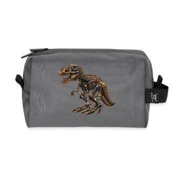 Mechanischer T-Rex aus Metall - Recycelte Kulturtasche - Anthrazit - Vorne