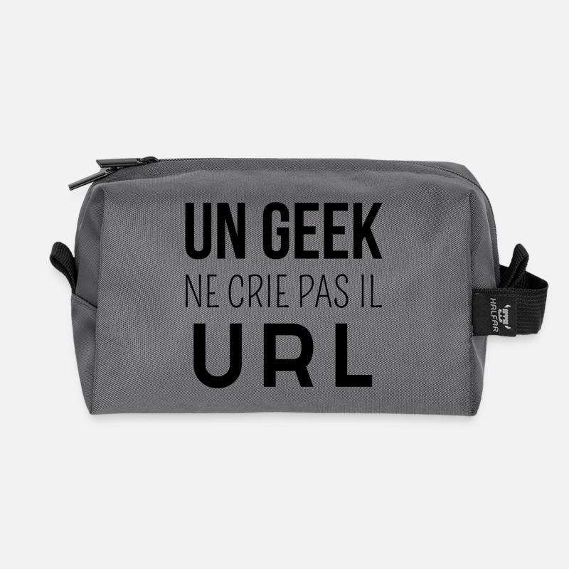 Ein Nerd schreit es nicht – Nerd-Humor - Recycelte Kulturtasche - Anthrazit