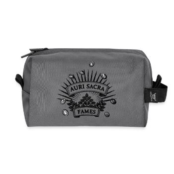 Auri sacra fames  Cursed hunger for gold - Recycled Toiletry Zip Bag - anthracite - Front