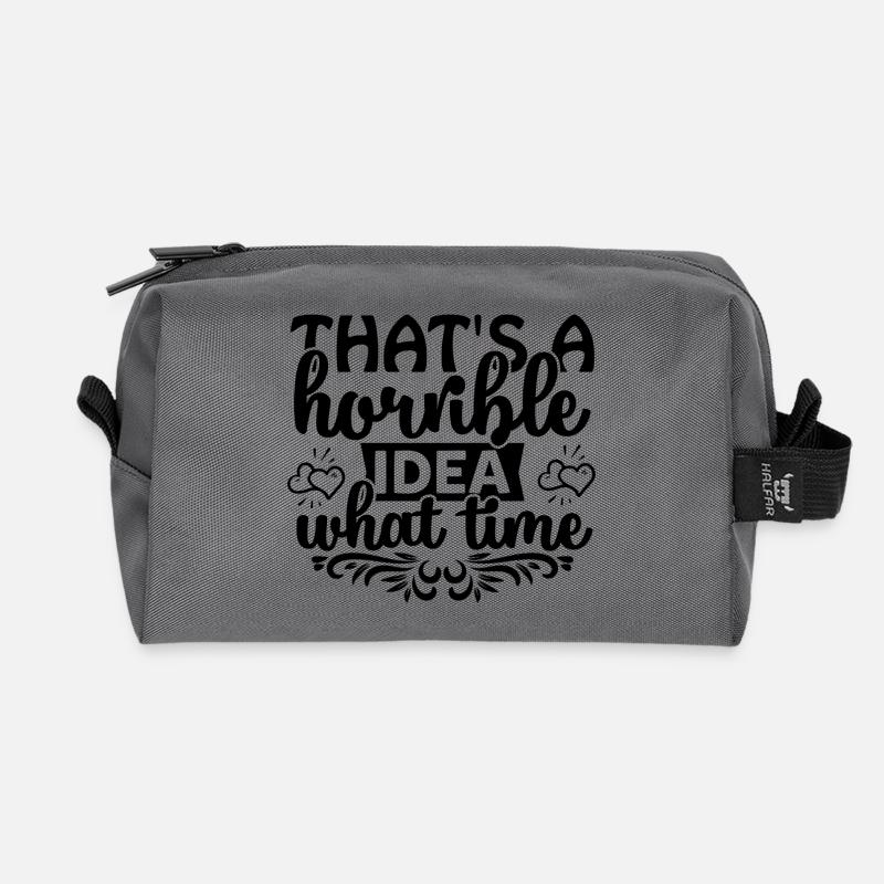 That's a horrible idea! What time? - Recycelte Kulturtasche - Anthrazit