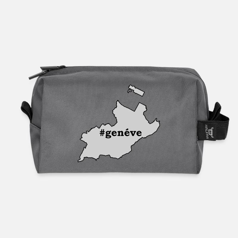 GE Genève / Genf - Recycelte Kulturtasche - Anthrazit