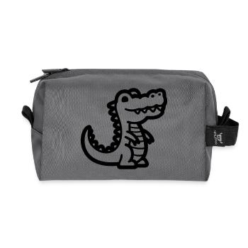 alligator - Trousse de toilette en tissu recyclé - anthracite - Devant