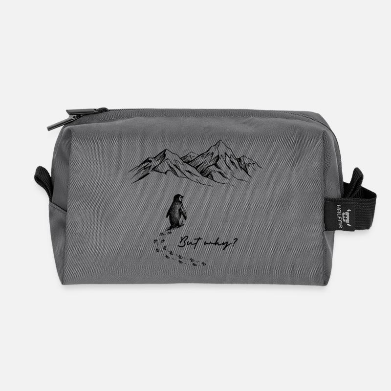 But why? Pinguin Meme Schneespur Eis Berge Schnee - Recycelte Kulturtasche - Anthrazit