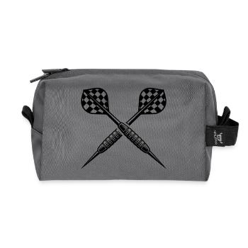 Throwing Dart Darts Dart - Recycled Toiletry Zip Bag - anthracite - Front
