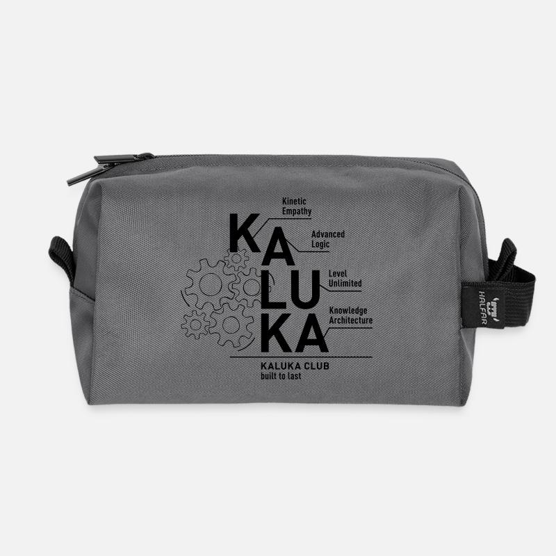 KALUKA_Club_Zahnraeder - Recycelte Kulturtasche - Anthrazit