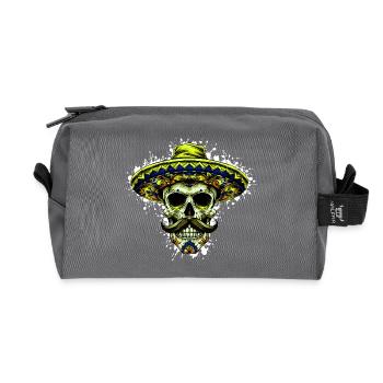Crâne mexicain - Trousse de toilette en tissu recyclé - anthracite - Devant