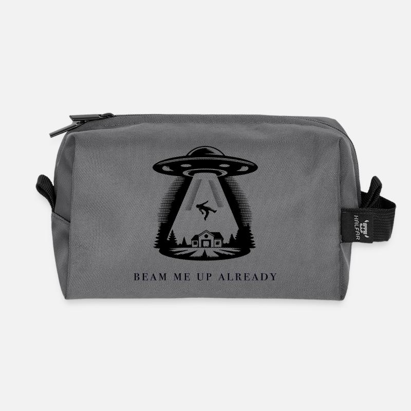 Beam Me Up Already - Recycelte Kulturtasche - Anthrazit