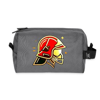 Casque de pompier - Trousse de toilette en tissu recyclé - anthracite - Devant