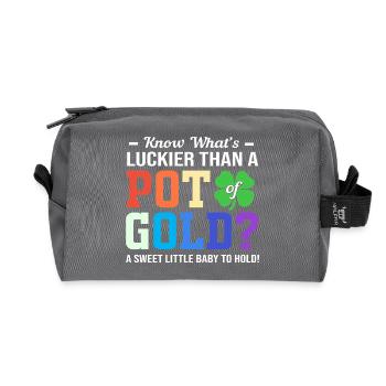 St. Patrick Day Baby Party Gender Reveal - Recycelte Kulturtasche - Anthrazit - Vorne