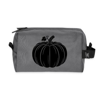 Pumpkin Harvest Silhouette - Recycelte Kulturtasche - Anthrazit - Vorne