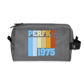 Perfect 1975 - Recycled Toiletry Zip Bag - anthracite - Front