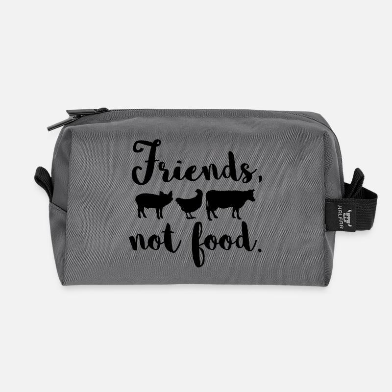 Friends, not food - Recycelte Kulturtasche - Anthrazit