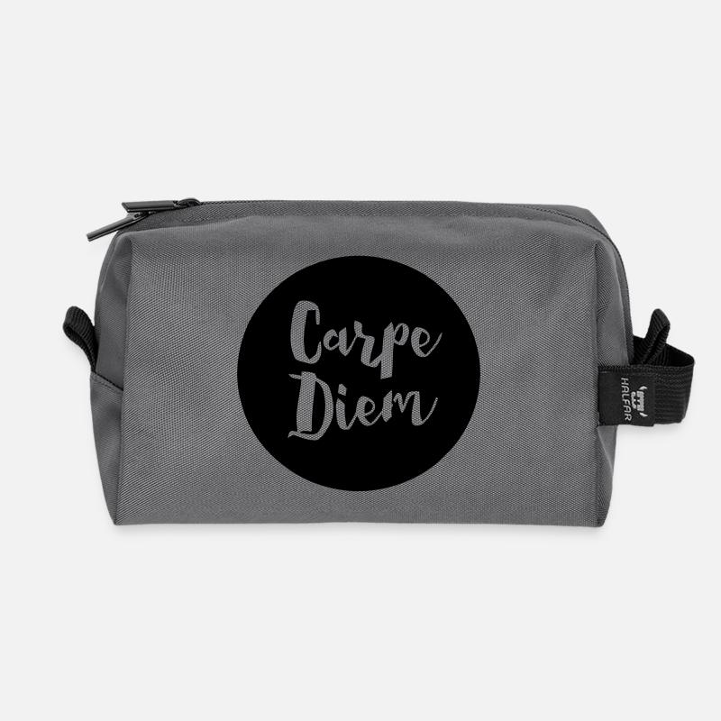 Carpe Diem - Recycelte Kulturtasche - Anthrazit