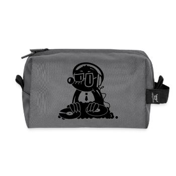 La taupe - Trousse de toilette en tissu recyclé - anthracite - Devant