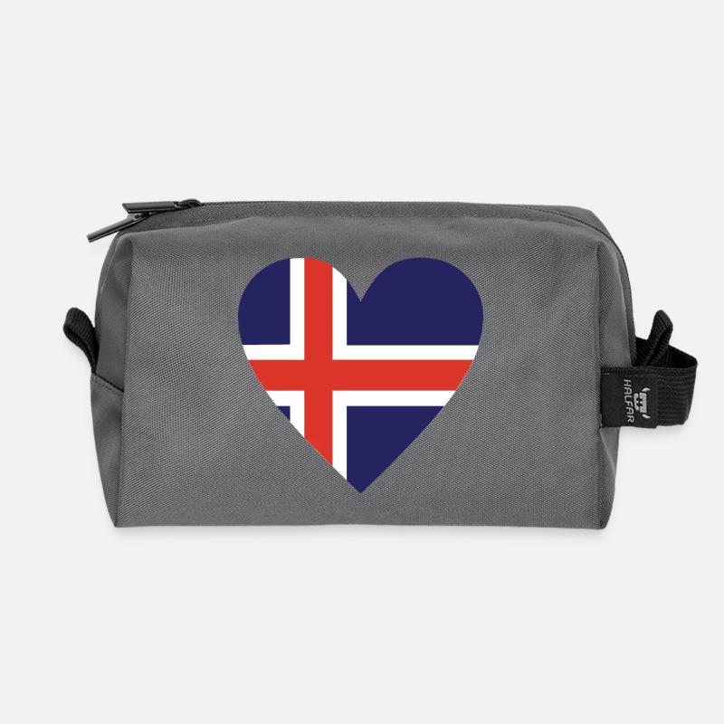 Island - Recycelte Kulturtasche - Anthrazit