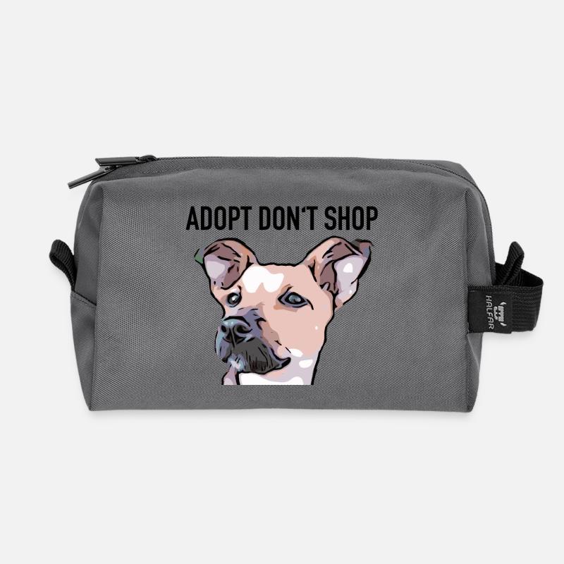 adopt dont shop Kopiesukiblack - Recycelte Kulturtasche - Anthrazit