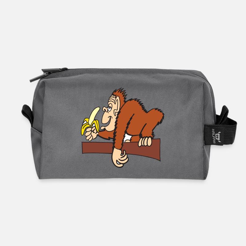 AFFE MIT BANANE! - Recycelte Kulturtasche - Anthrazit