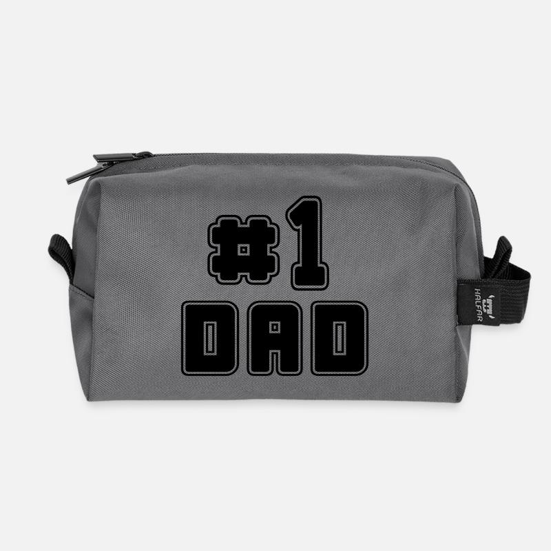 No 1 Dad - Recycelte Kulturtasche - Anthrazit