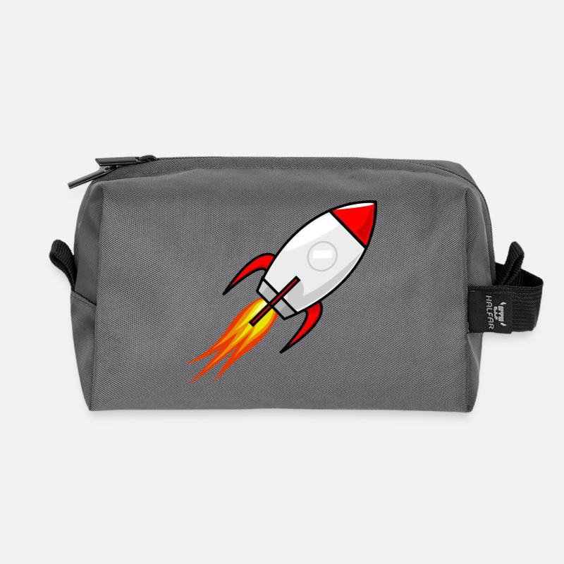 Rocket - Recycled Toiletry Zip Bag - anthracite