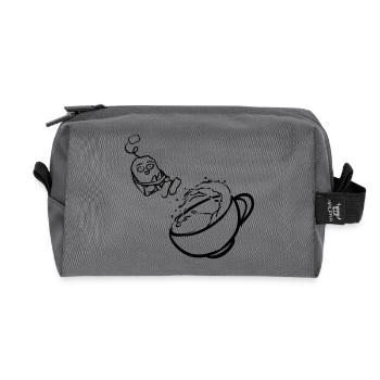 Tea - Recycled Toiletry Zip Bag - anthracite - Front