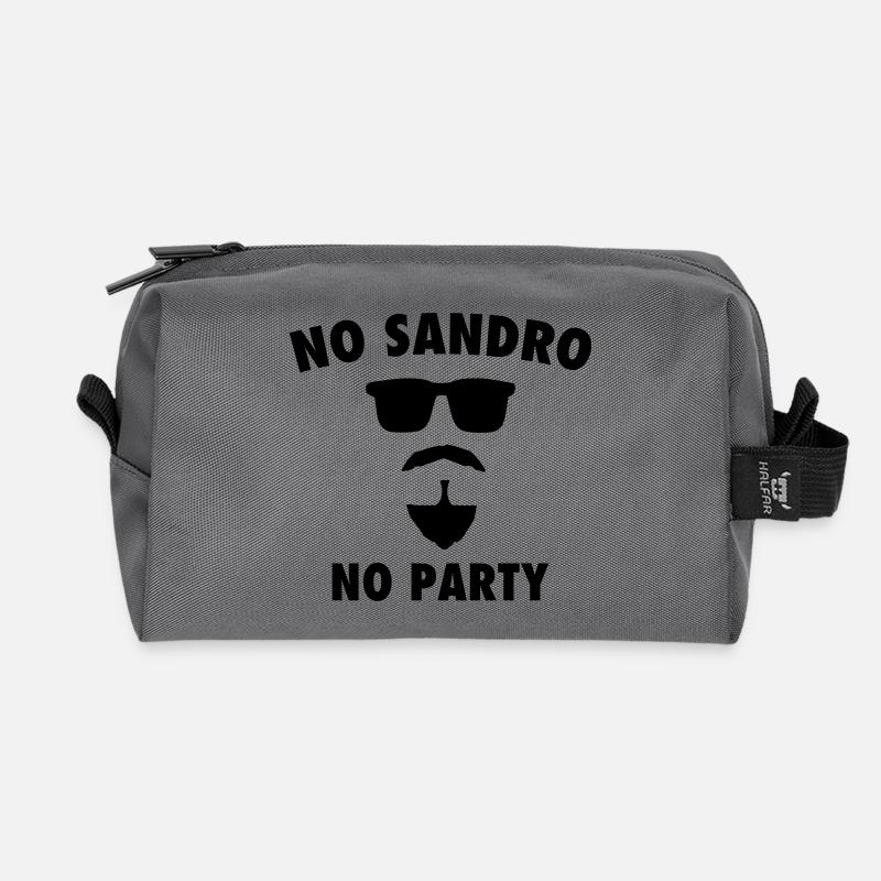 NO SANDRO NO PARTY - Recycelte Kulturtasche - Anthrazit
