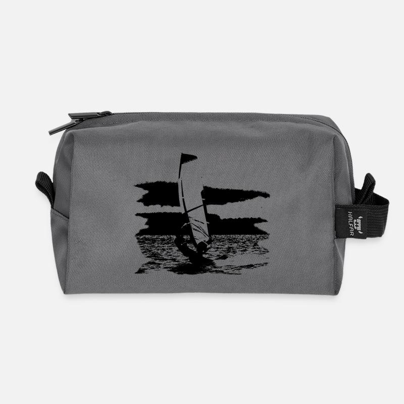 Windsurfer - Recycelte Kulturtasche - Anthrazit