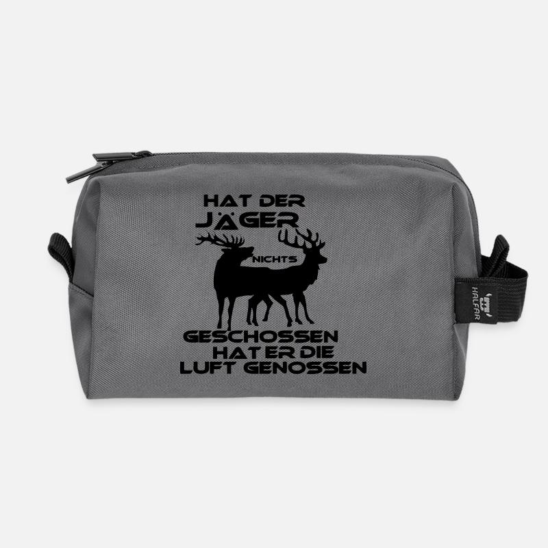 Hat der Jäger.. - Recycelte Kulturtasche - Anthrazit