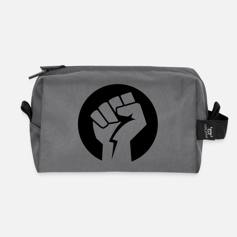 faust revolution kraft - Recycelte Kulturtasche - Anthrazit