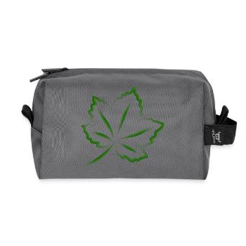 leaf - Recycled Toiletry Zip Bag - anthracite - Front