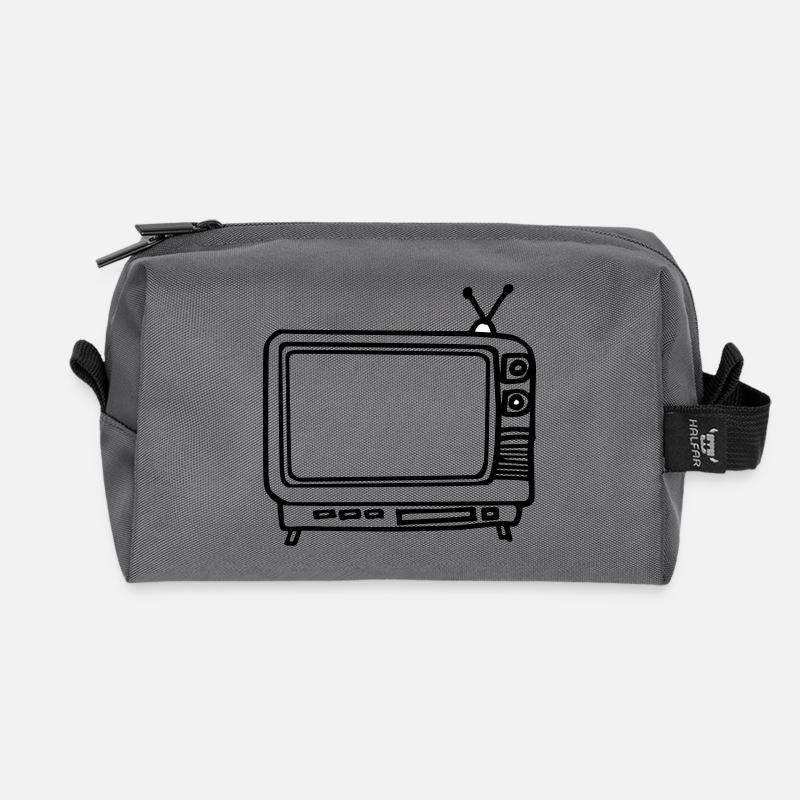 TV - Recycled Toiletry Zip Bag - anthracite