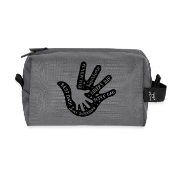 Father Hand In Hand - Recycled Toiletry Zip Bag - anthracite - Front