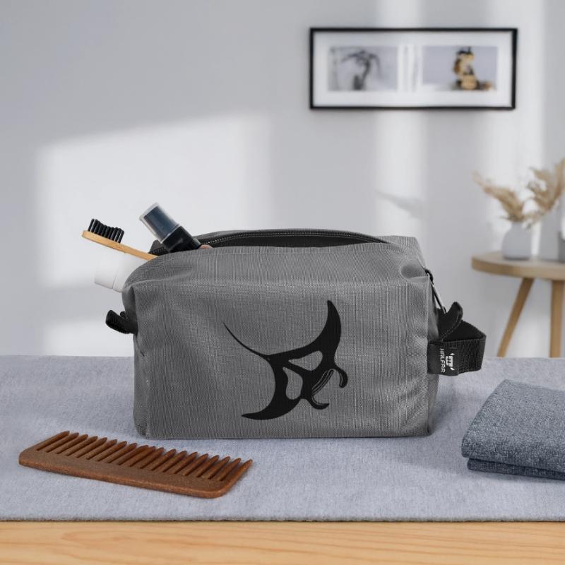 Manta Ray Vector Recycled Toiletry Zip Bag