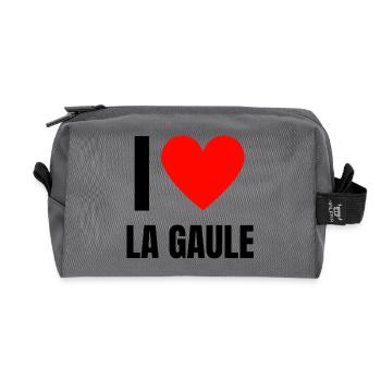 j'aime la France, je suis Français - Trousse de toilette en tissu recyclé - anthracite - Devant