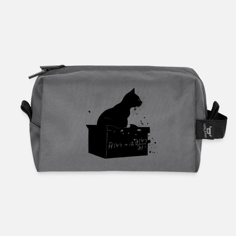 Die Katze lebt - Recycelte Kulturtasche - Anthrazit
