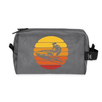 Jet Ski Sunset Sports nautiques Design - Trousse de toilette en tissu recyclé - anthracite - Devant