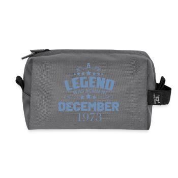 Une légende est née en décembre 1973 - Trousse de toilette en tissu recyclé - anthracite - Devant