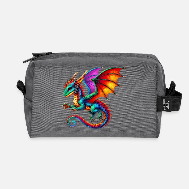 Drache - Recycelte Kulturtasche - Anthrazit